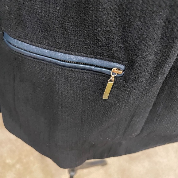 Leather and fabric blazer - Picture 2 of 9